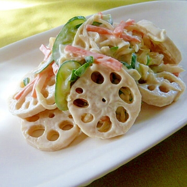 シャキシャキピリ辛!れんこんサラダ